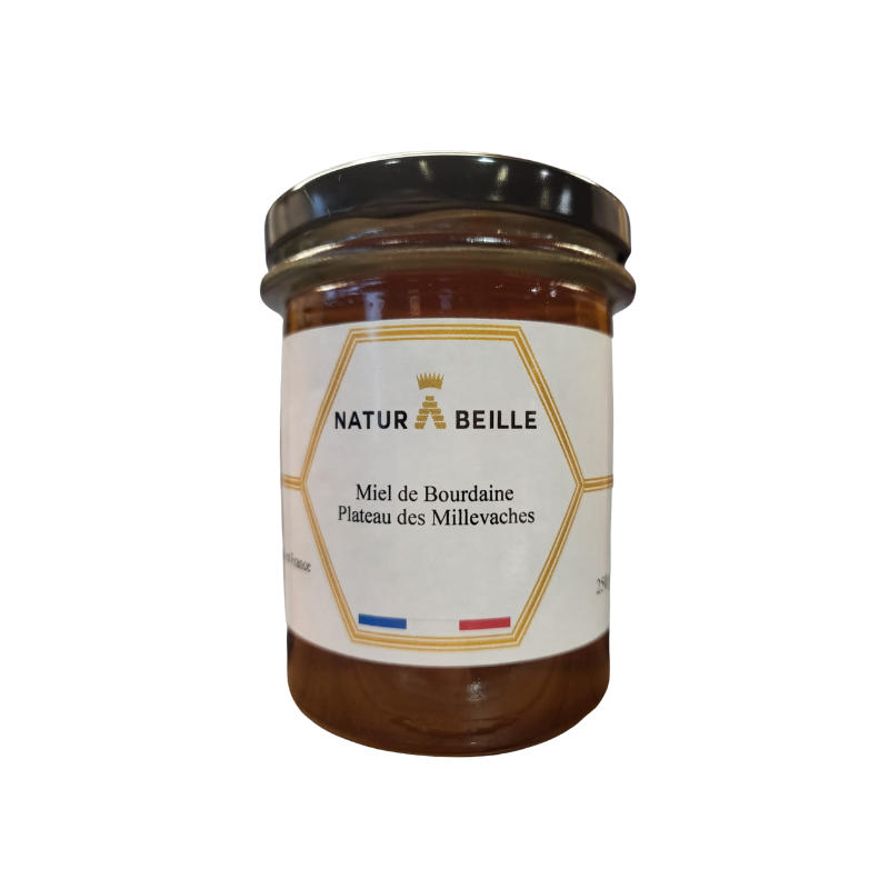 Miel de bourdaine 250g,Récolté sur le plateau de Millevache chez naturabeille