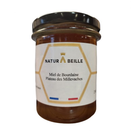 Miel de bourdaine 250g,Récolté sur le plateau de Millevache chez naturabeille