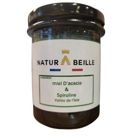 Miel d'Acacia & Spiruline Vallée de l'Isle pot de 250g disponible chez naturabeille France